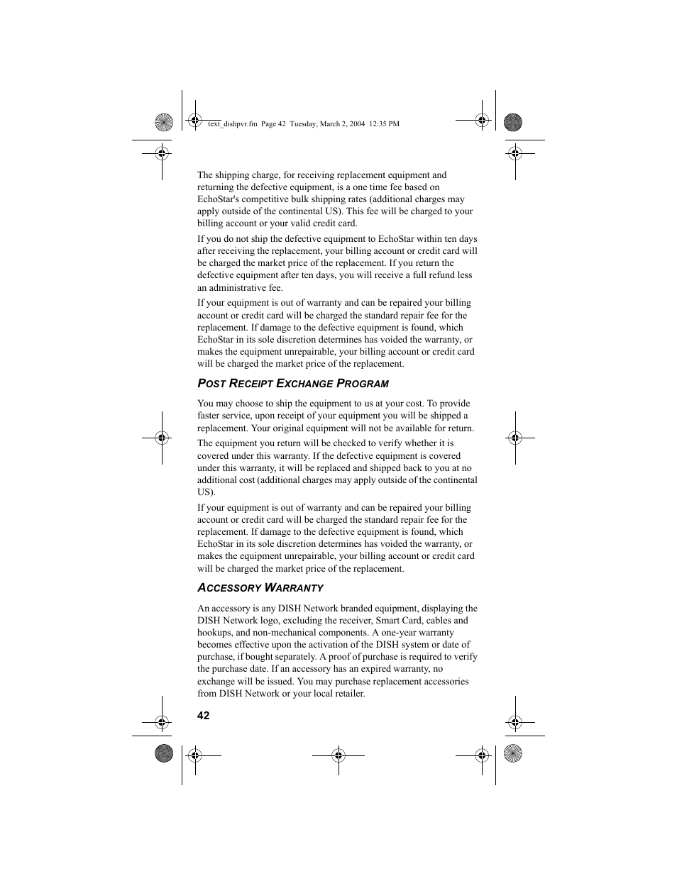 Dish Network DISH 811 User Manual | Page 42 / 45