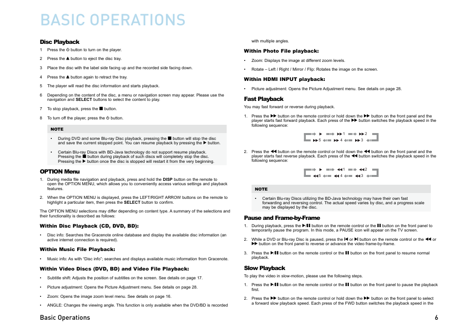 Basic operations | Primare BD32 MKII universal player User Manual | Page 6 / 8