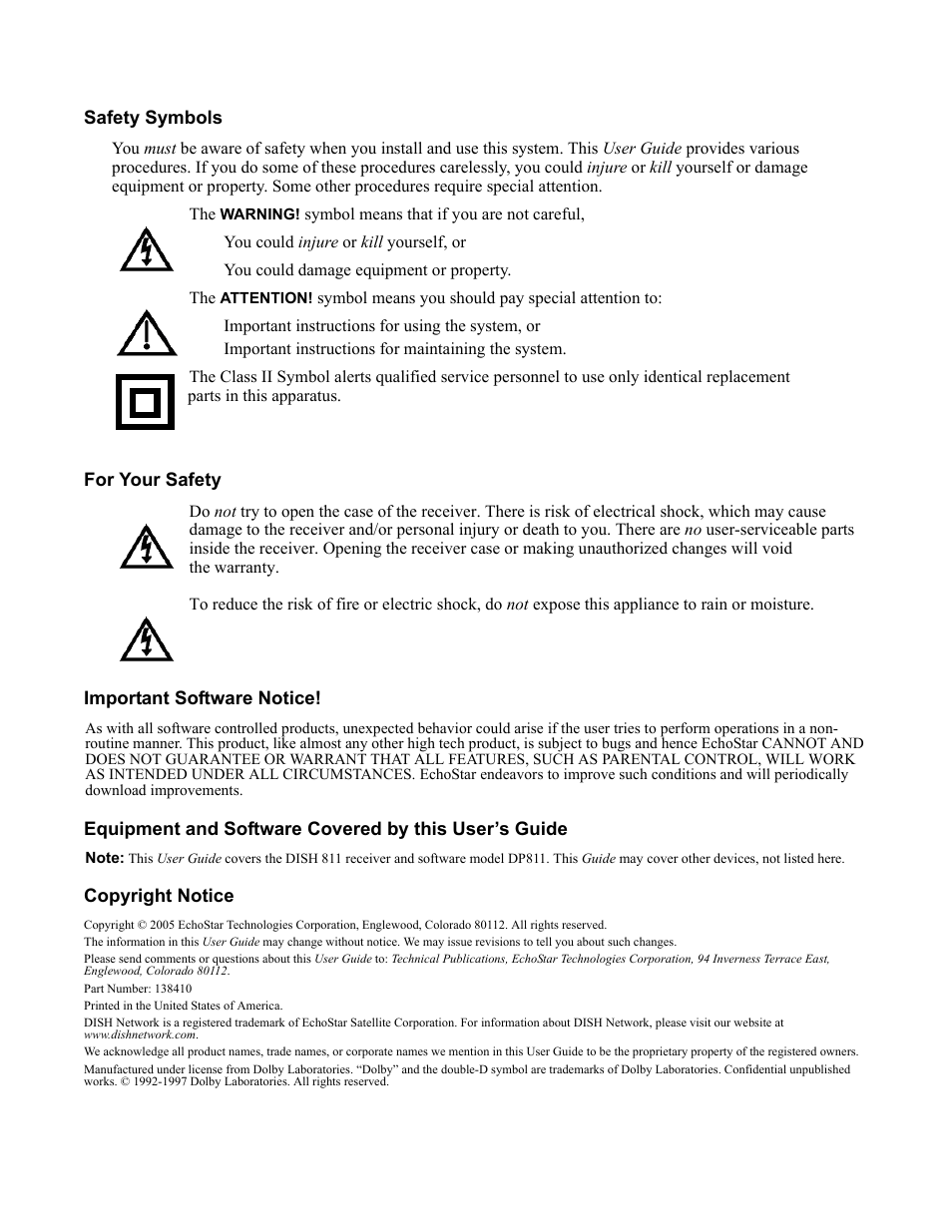 Dish Network Solo 811 User Manual | 110 pages