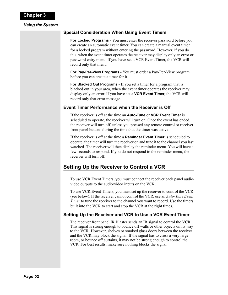 Setting up the receiver to control a vcr | Dish Network Solo 811 User Manual | Page 57 / 110