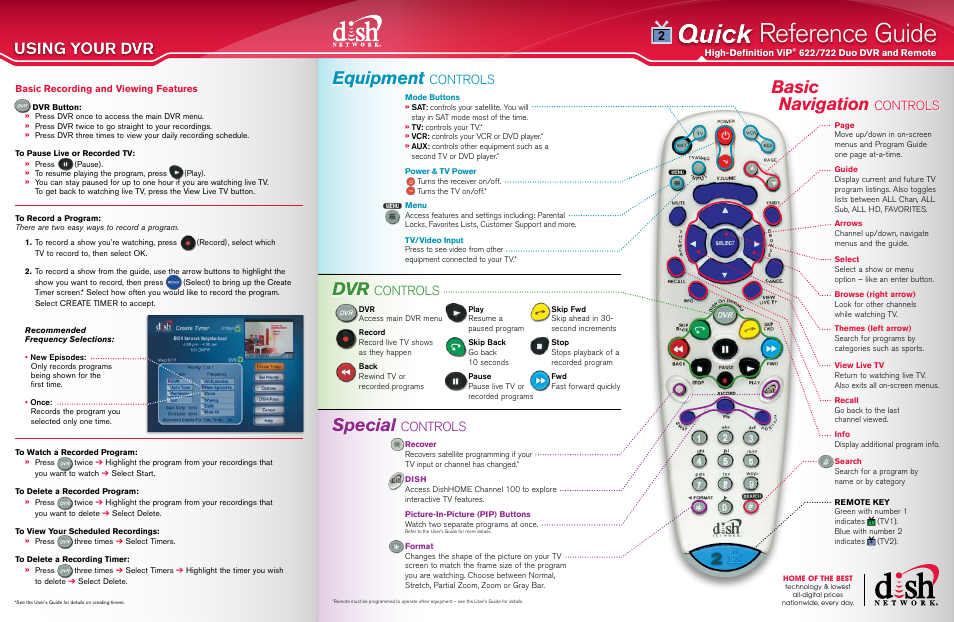 Dish Network VIP622 User Manual | 2 pages