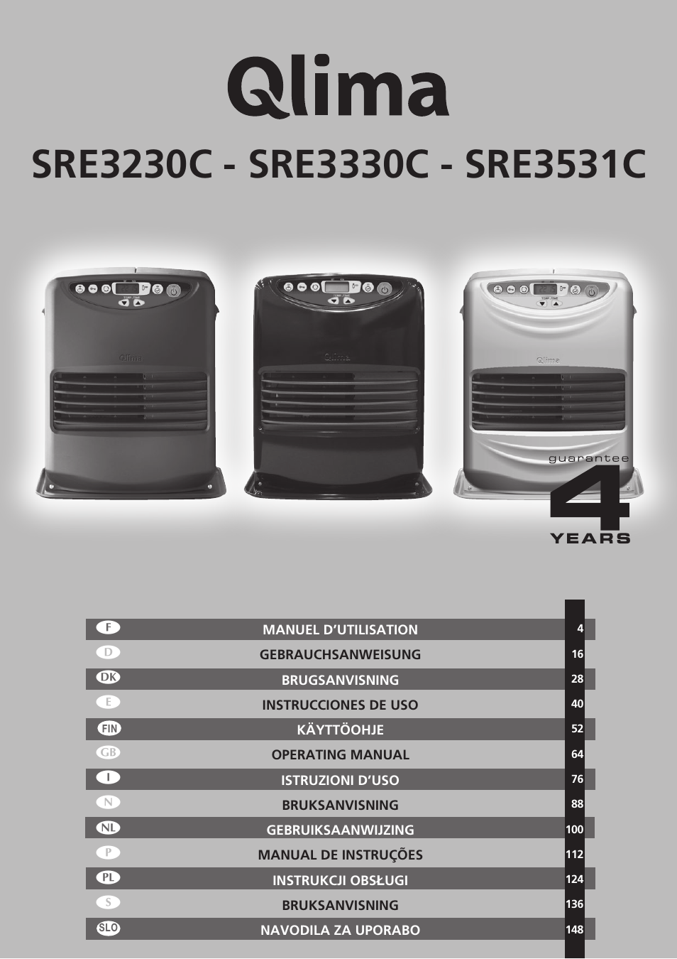 Qlima SRE3230C User Manual | 184 pages