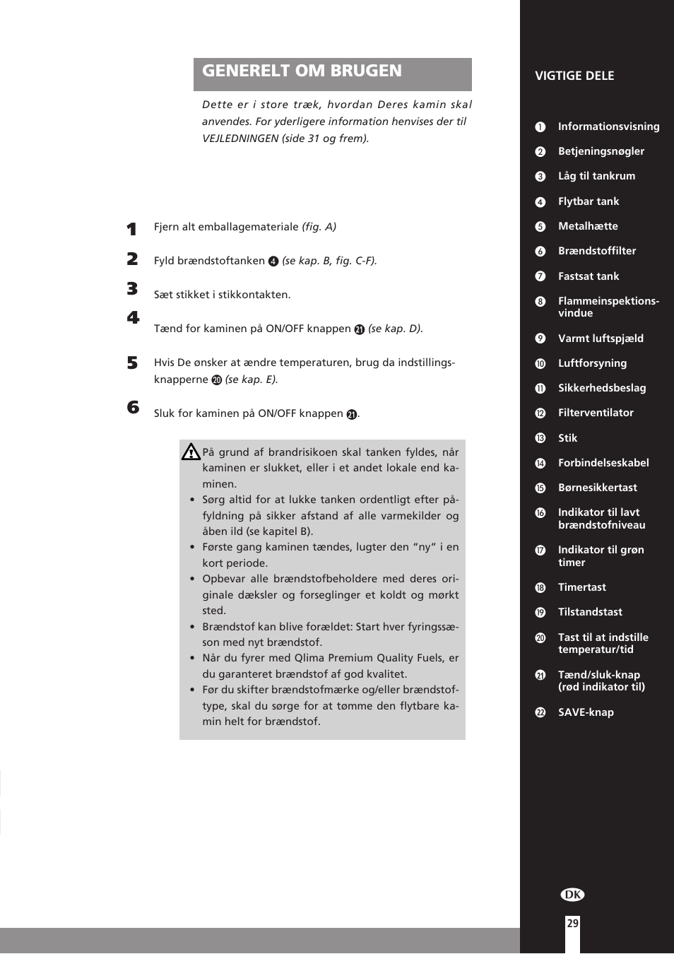 Generelt om brugen | Qlima SRE3230C User Manual | Page 51 / 184