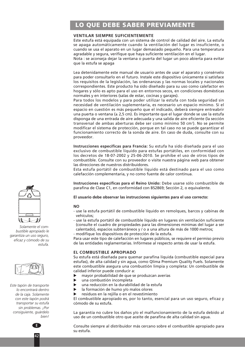 Lo que debe saber previamente | Qlima SRE3230C User Manual | Page 64 / 184