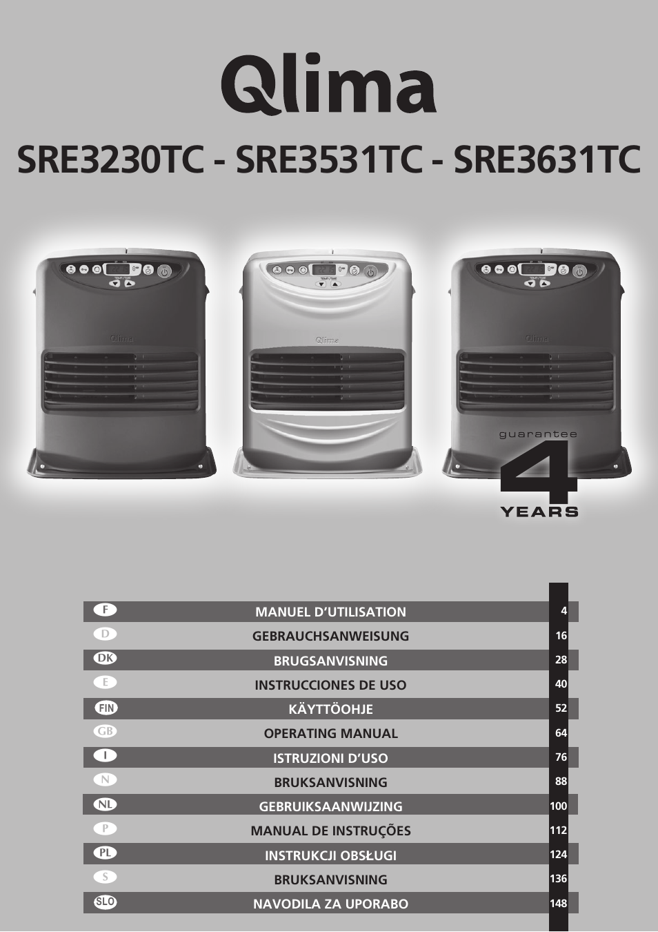 Qlima SRE3531TC User Manual | 184 pages