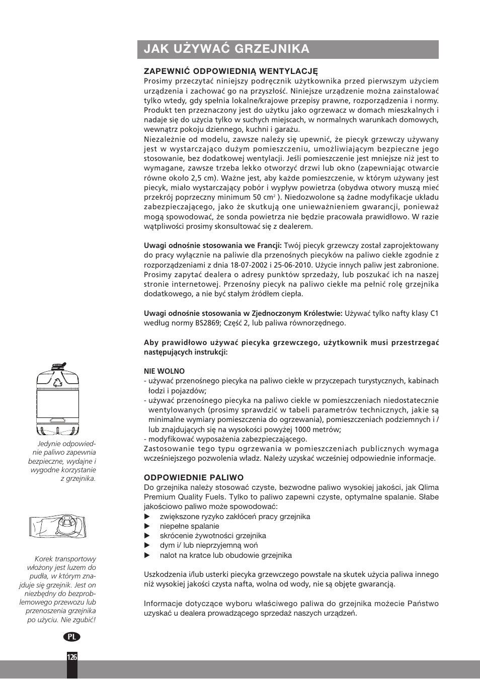 Jak używać grzejnika | Qlima SRE3531TC User Manual | Page 148 / 184