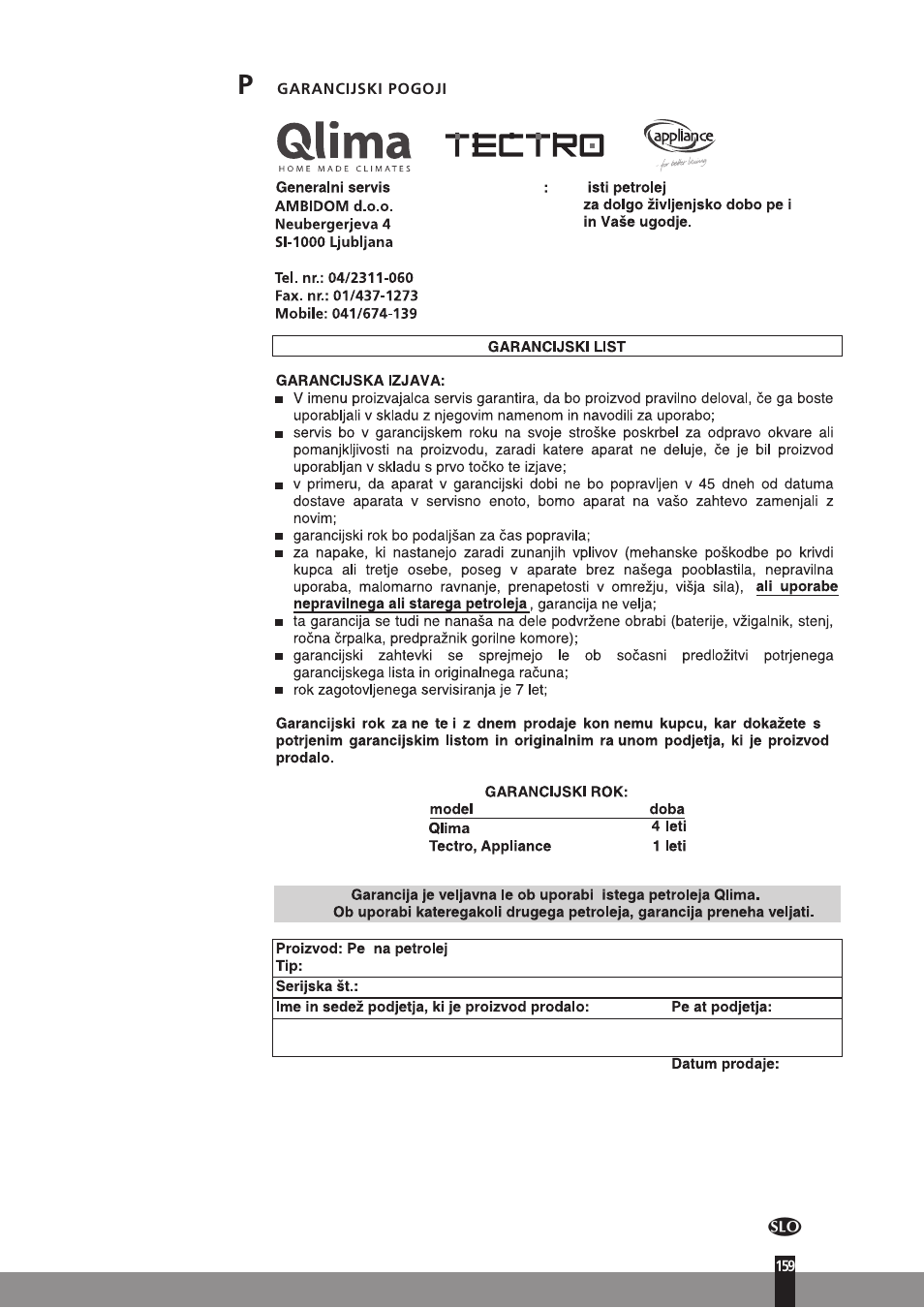 Qlima SRE3531TC User Manual | Page 181 / 184