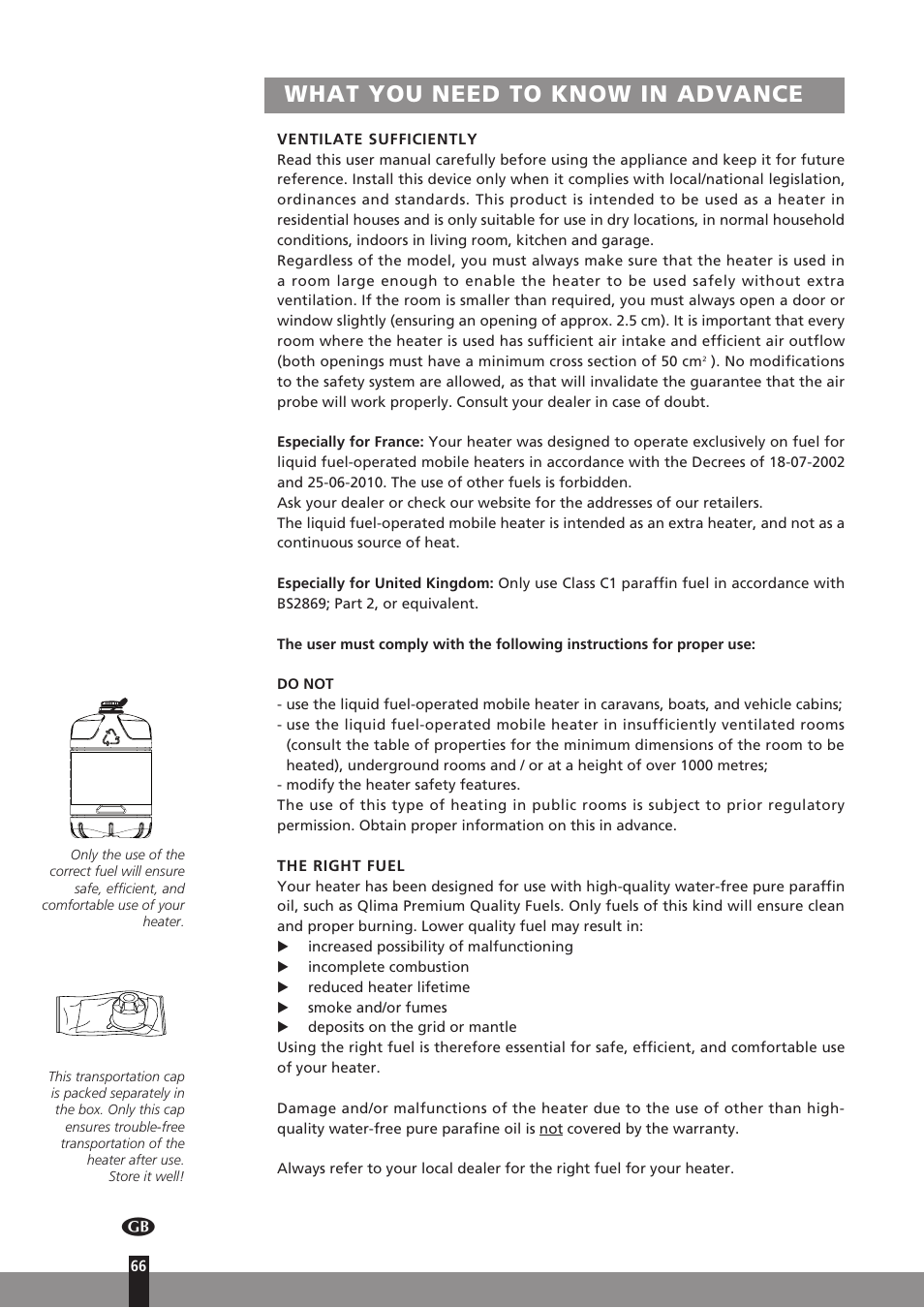 What you need to know in advance | Qlima SRE3531TC User Manual | Page 88 / 184