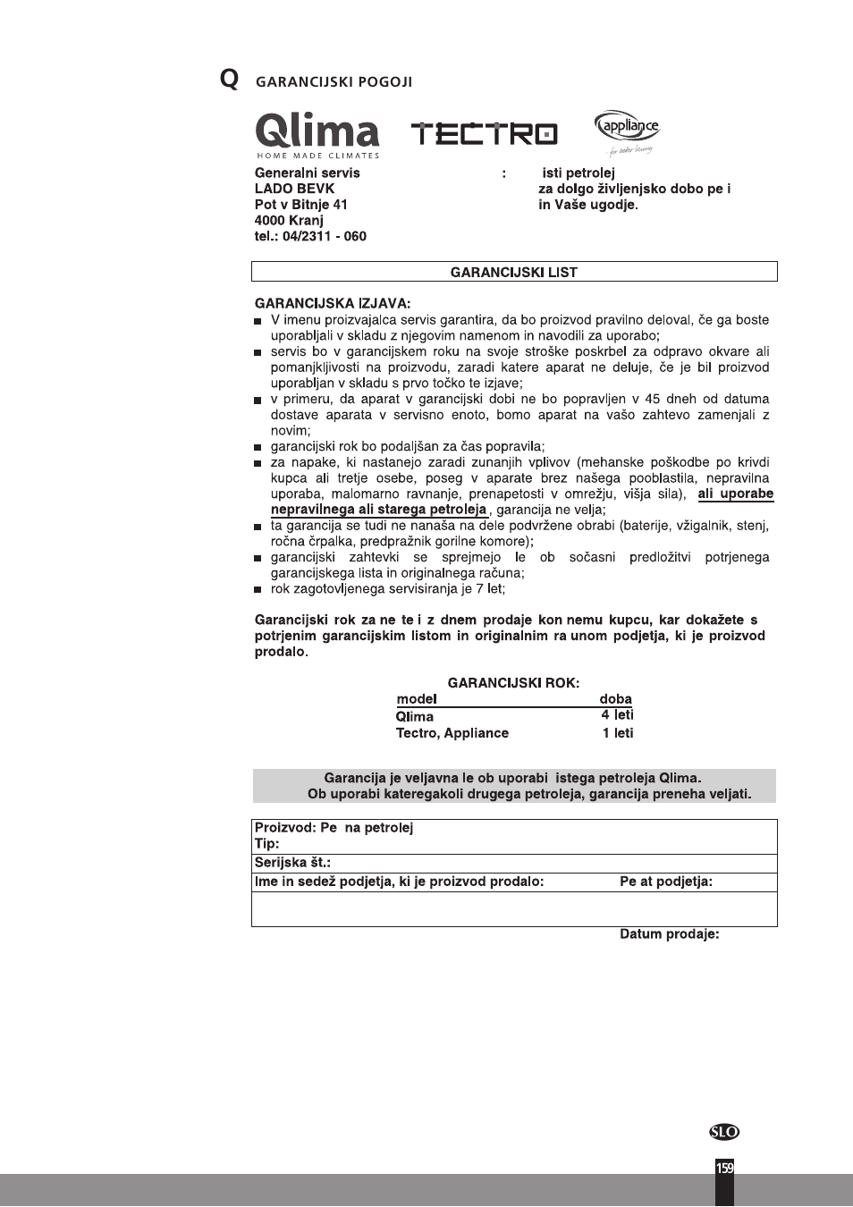 Qlima SRE7037C User Manual | Page 181 / 184