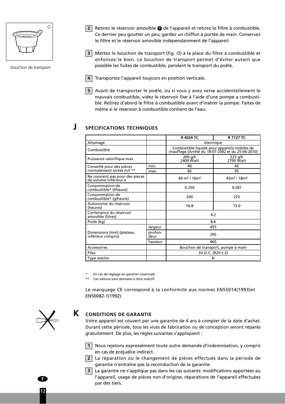 Qlima R7127TC User Manual | Page 12 / 162