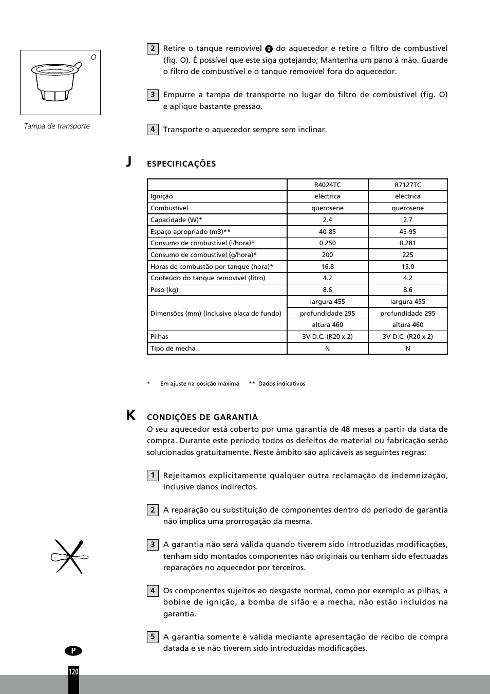 Qlima R7127TC User Manual | Page 120 / 162