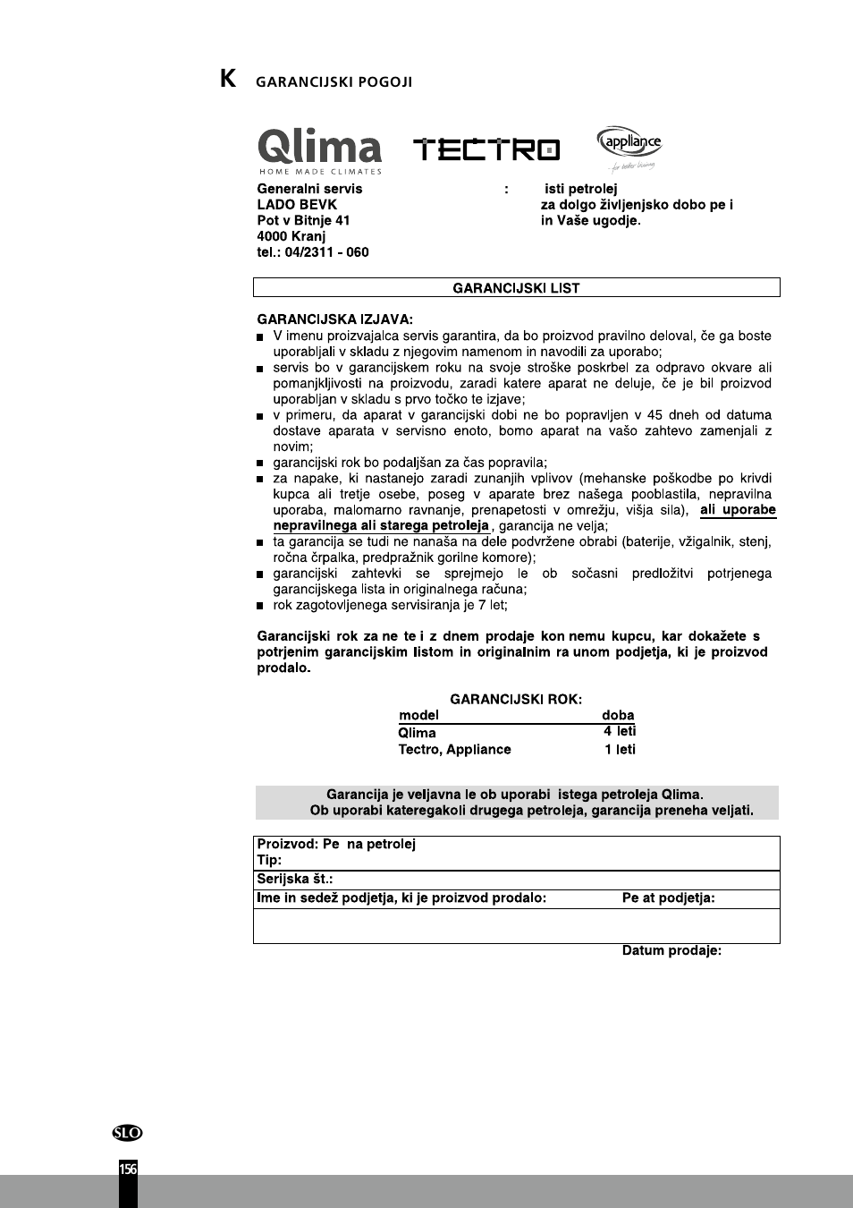 Qlima R7127TC User Manual | Page 156 / 162