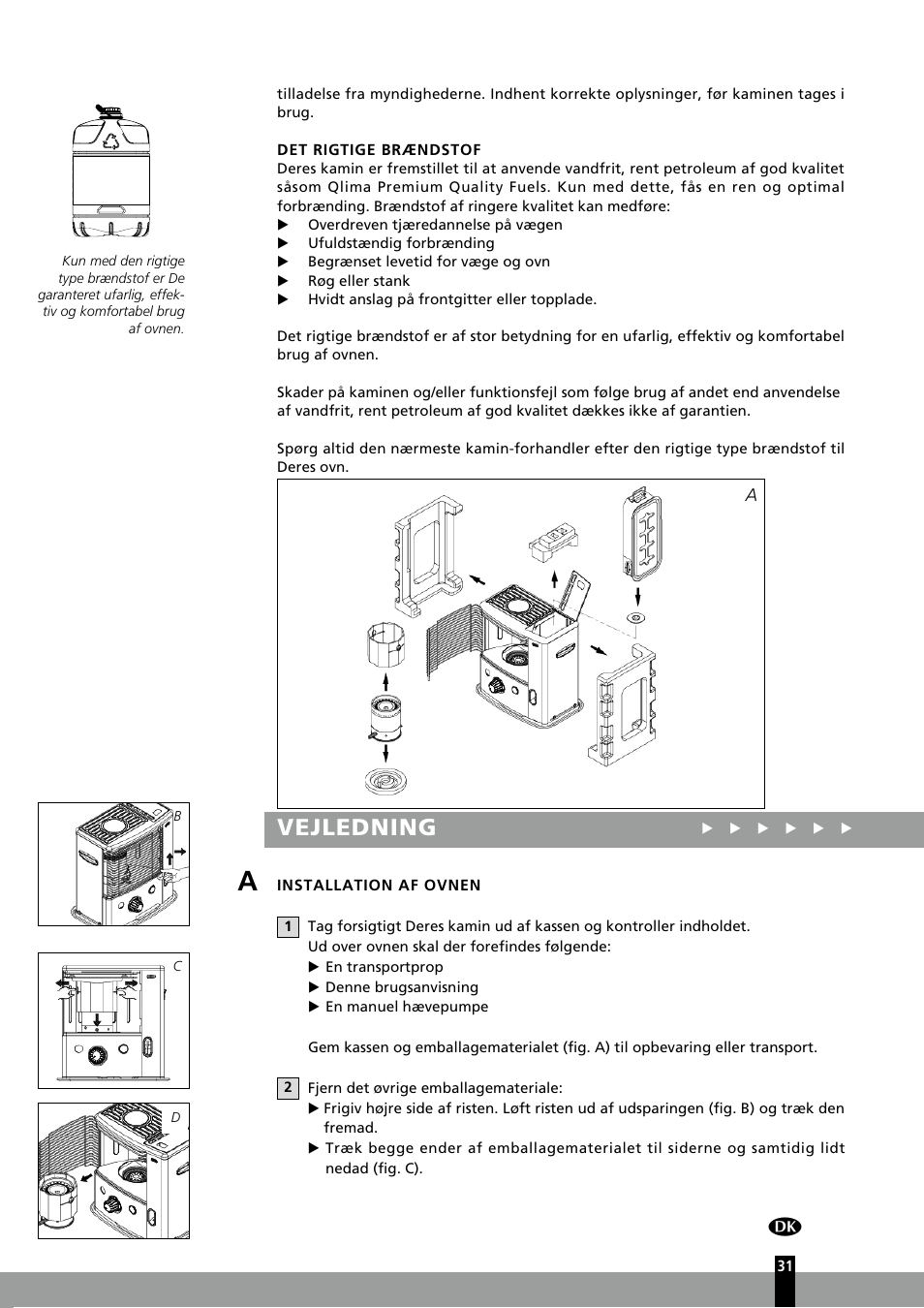 Vejledning | Qlima R7127TC User Manual | Page 31 / 162