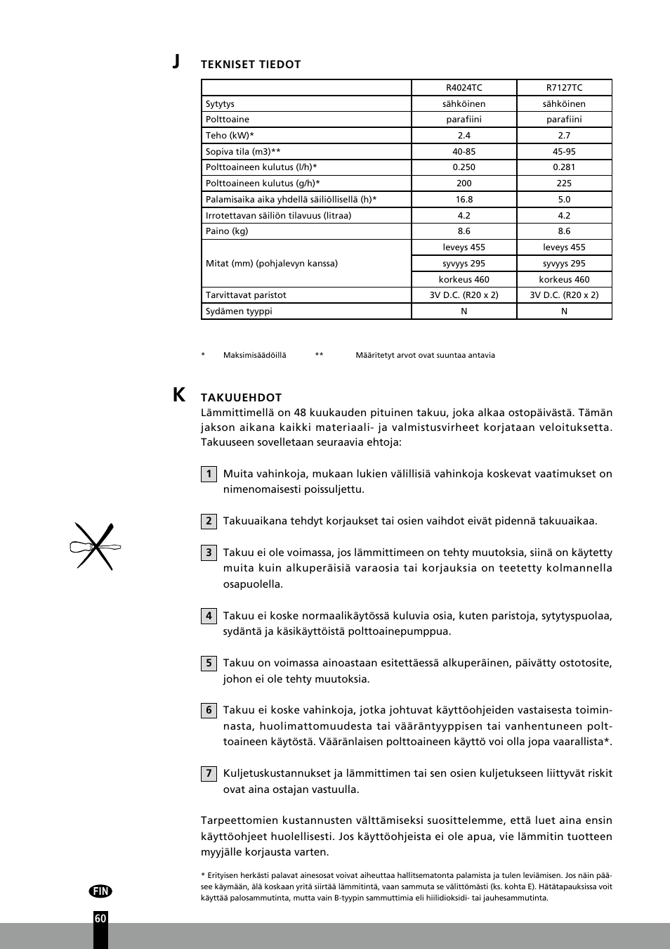 Qlima R7127TC User Manual | Page 60 / 162