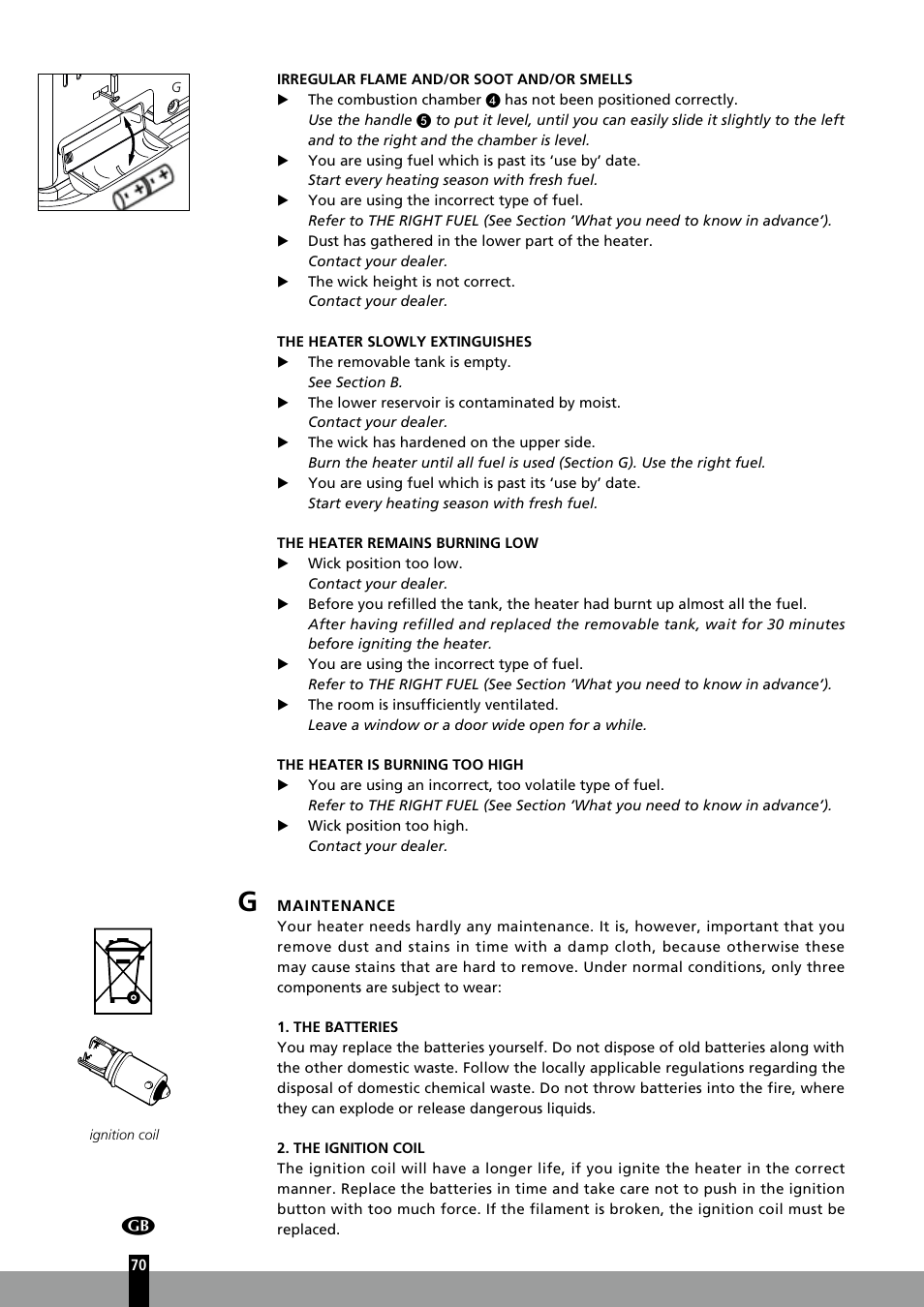 Qlima R7127TC User Manual | Page 70 / 162