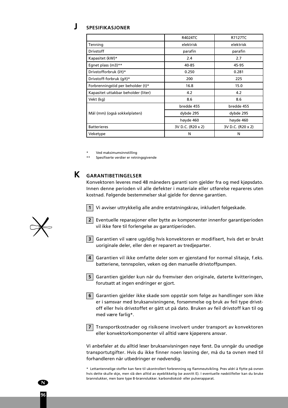 Qlima R7127TC User Manual | Page 96 / 162