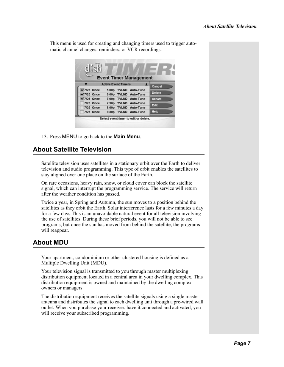 About satellite television about mdu, About satellite television, About mdu | Dish Network Duo 322 User Manual | Page 12 / 98