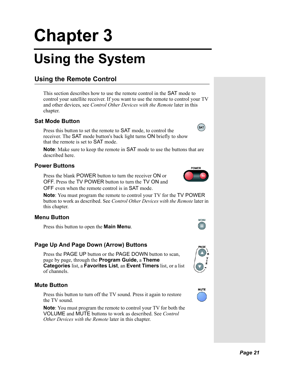 Chapter3, Chapter 3 using the system, Using the remote control | Chapter 3, Using the system | Dish Network Duo 322 User Manual | Page 26 / 98
