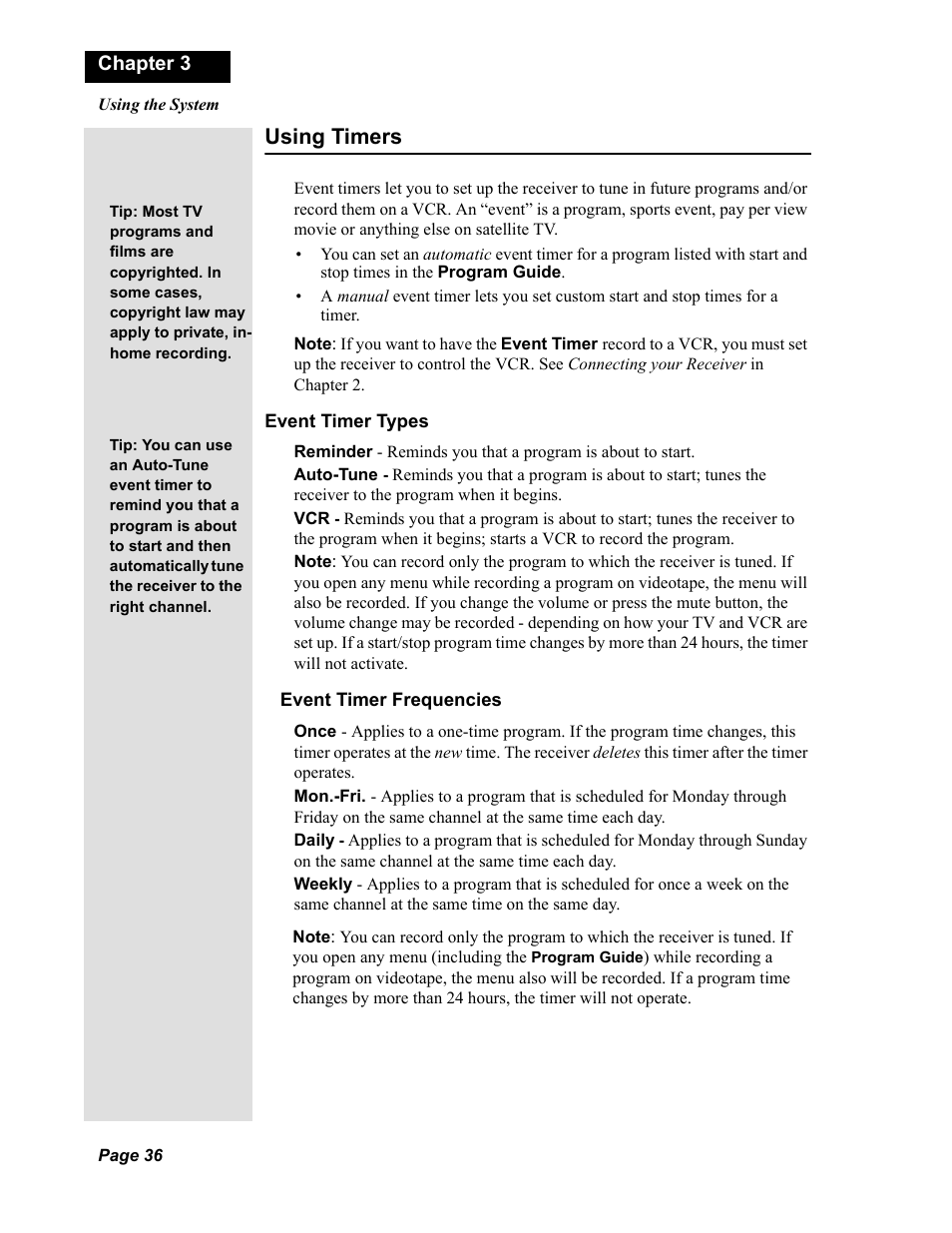 Using timers | Dish Network Duo 322 User Manual | Page 41 / 98