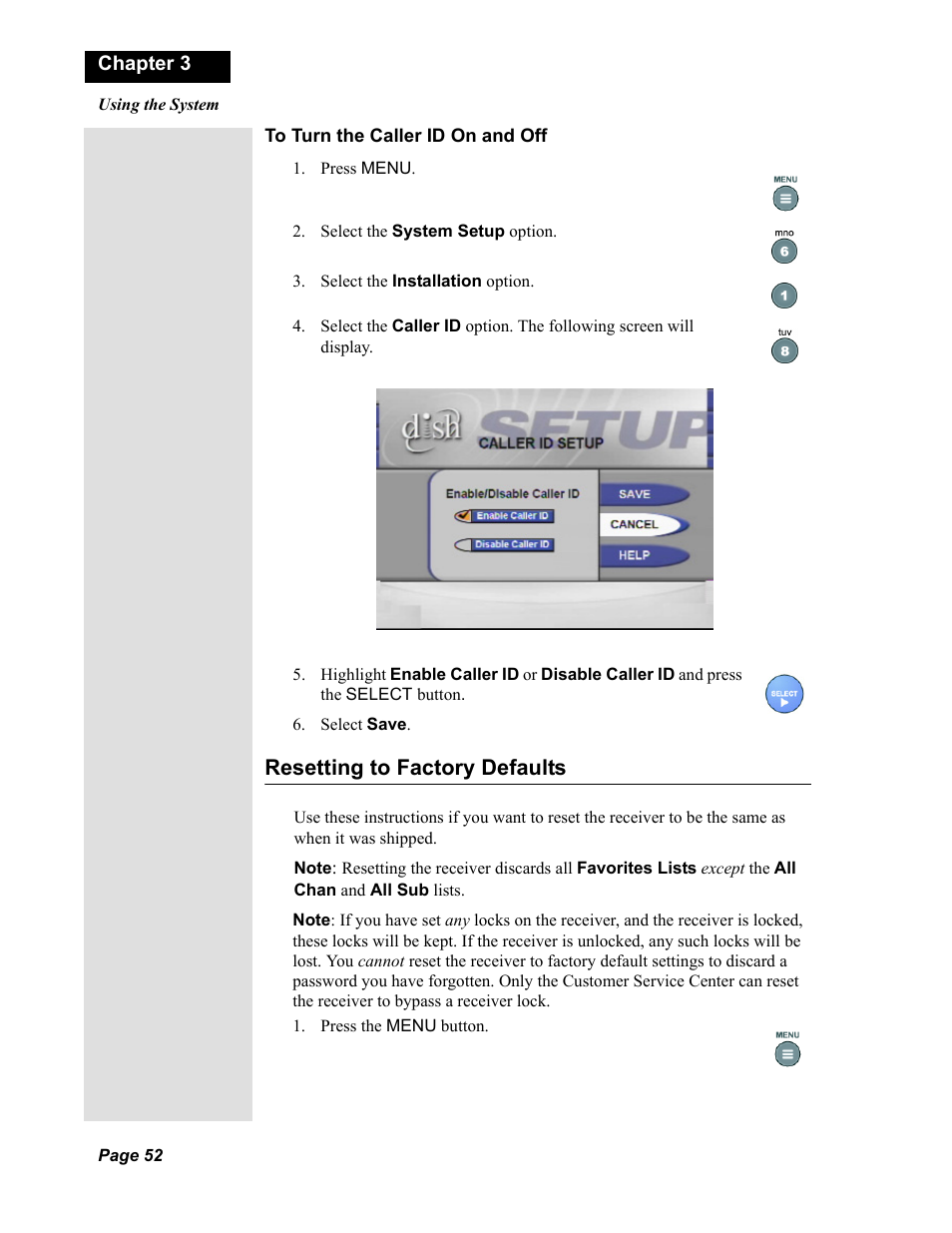 Resetting to factory defaults | Dish Network Duo 322 User Manual | Page 57 / 98