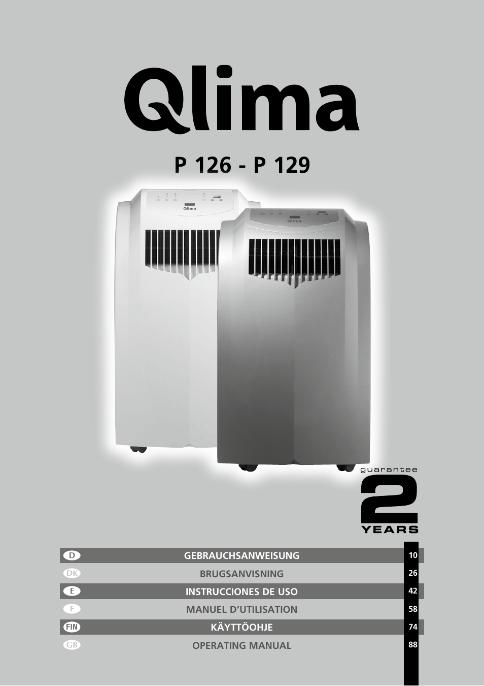 Qlima P126 User Manual | 104 pages