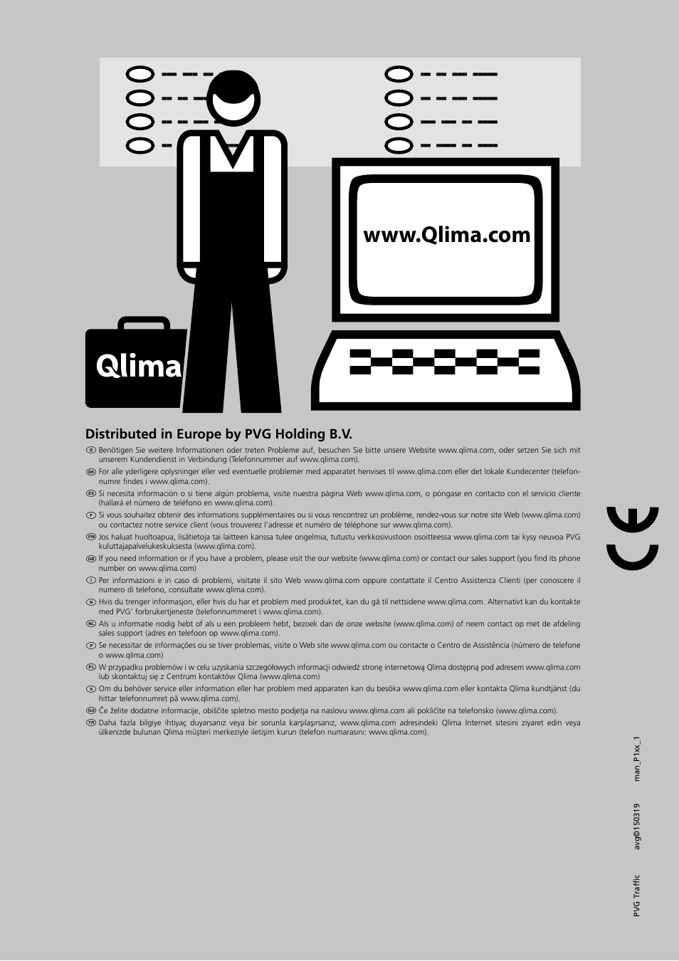 Distributed in europe by pvg holding b.v | Qlima P126 User Manual | Page 104 / 104