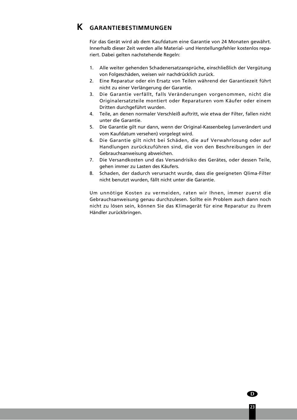 Qlima P126 User Manual | Page 23 / 104