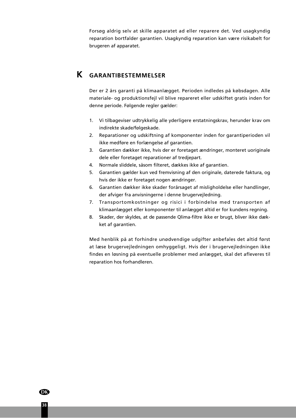 Qlima P126 User Manual | Page 38 / 104