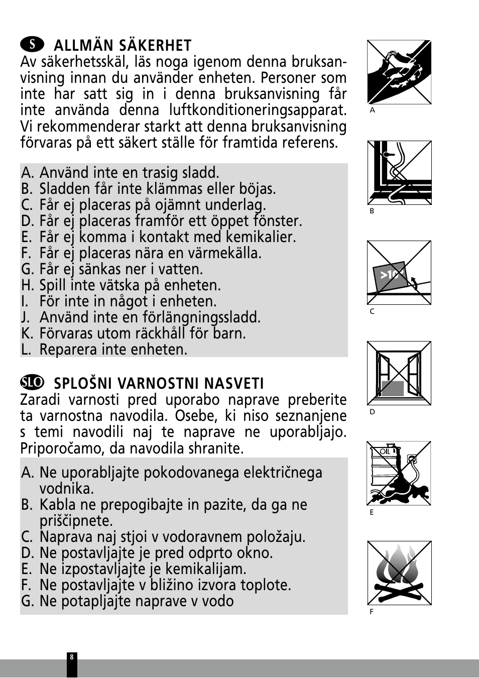 Qlima P126 User Manual | Page 8 / 104