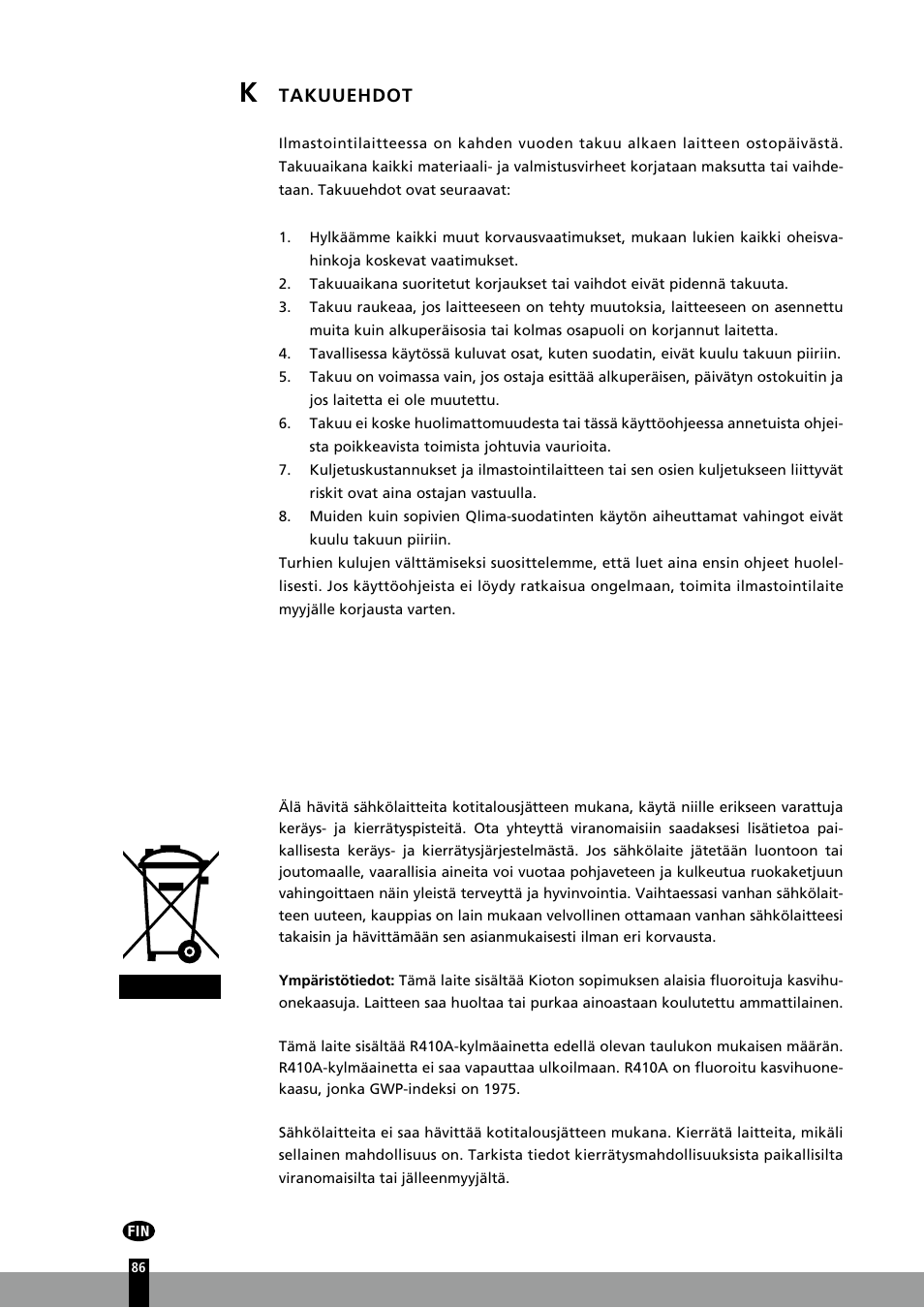 Qlima P126 User Manual | Page 86 / 104