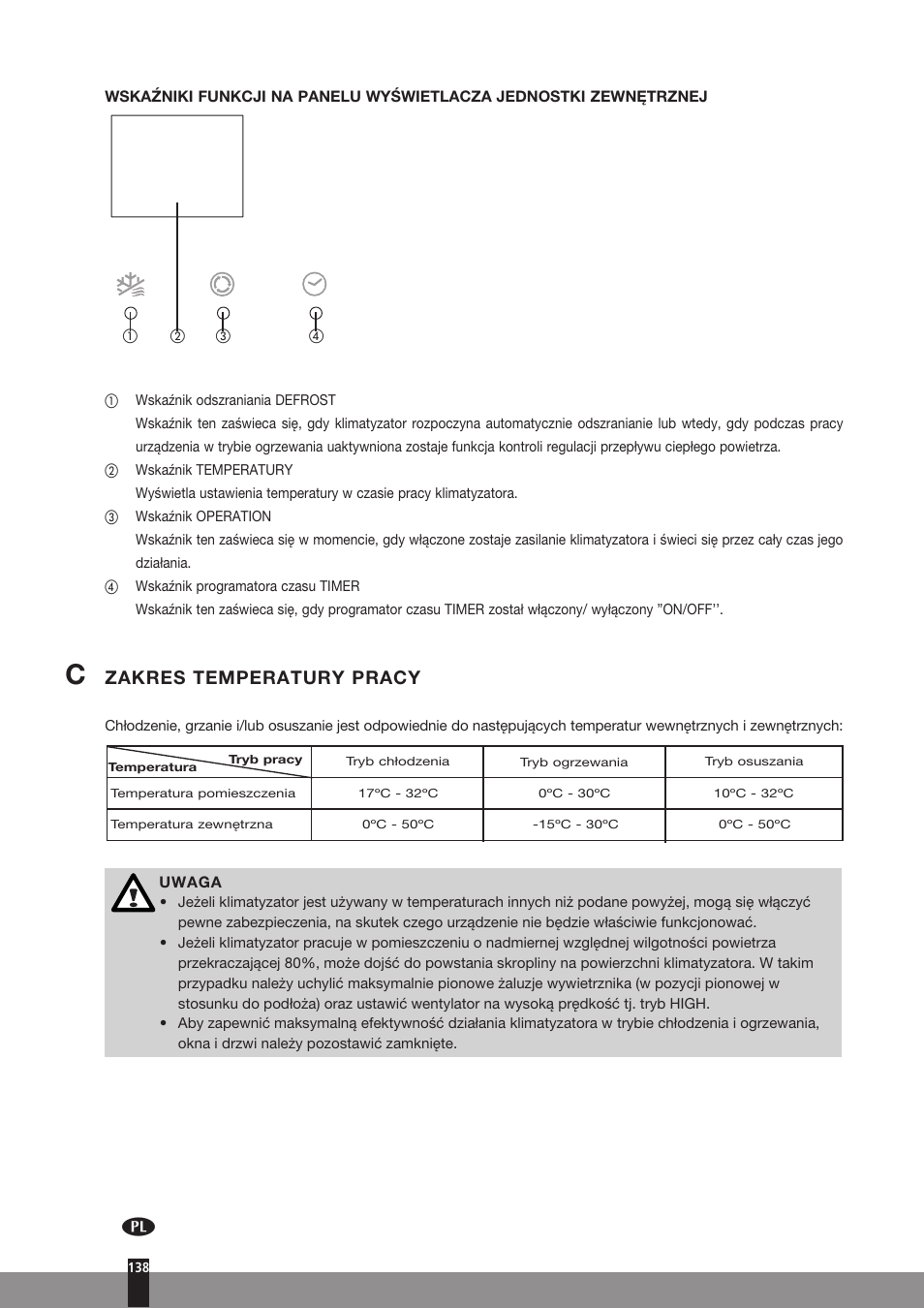 Zakres temperatury pracy | Qlima SC3331 in User Manual | Page 138 / 176