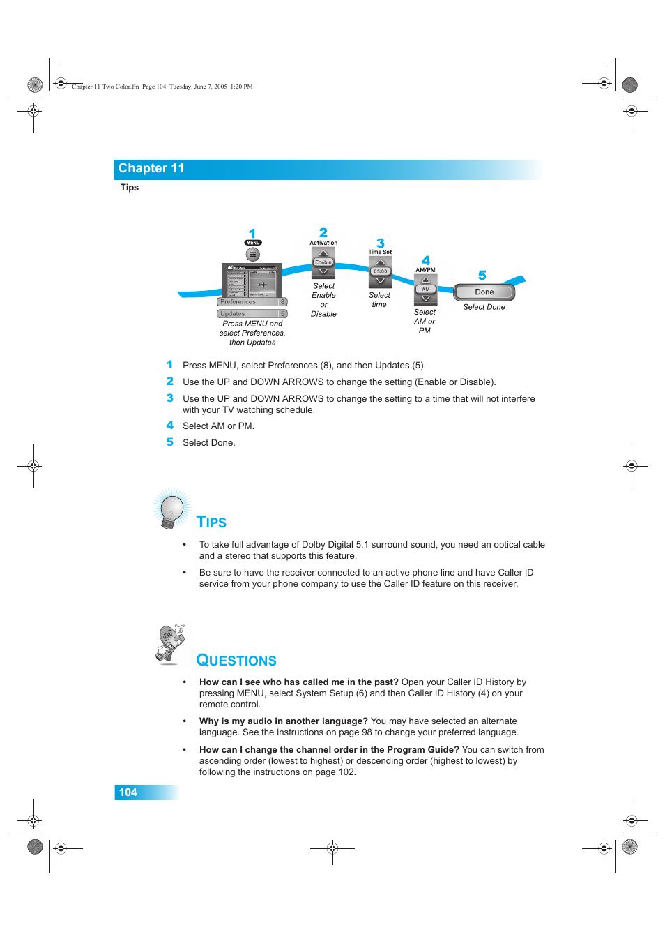 Uestions | Dish Network 942 User Manual | Page 111 / 162
