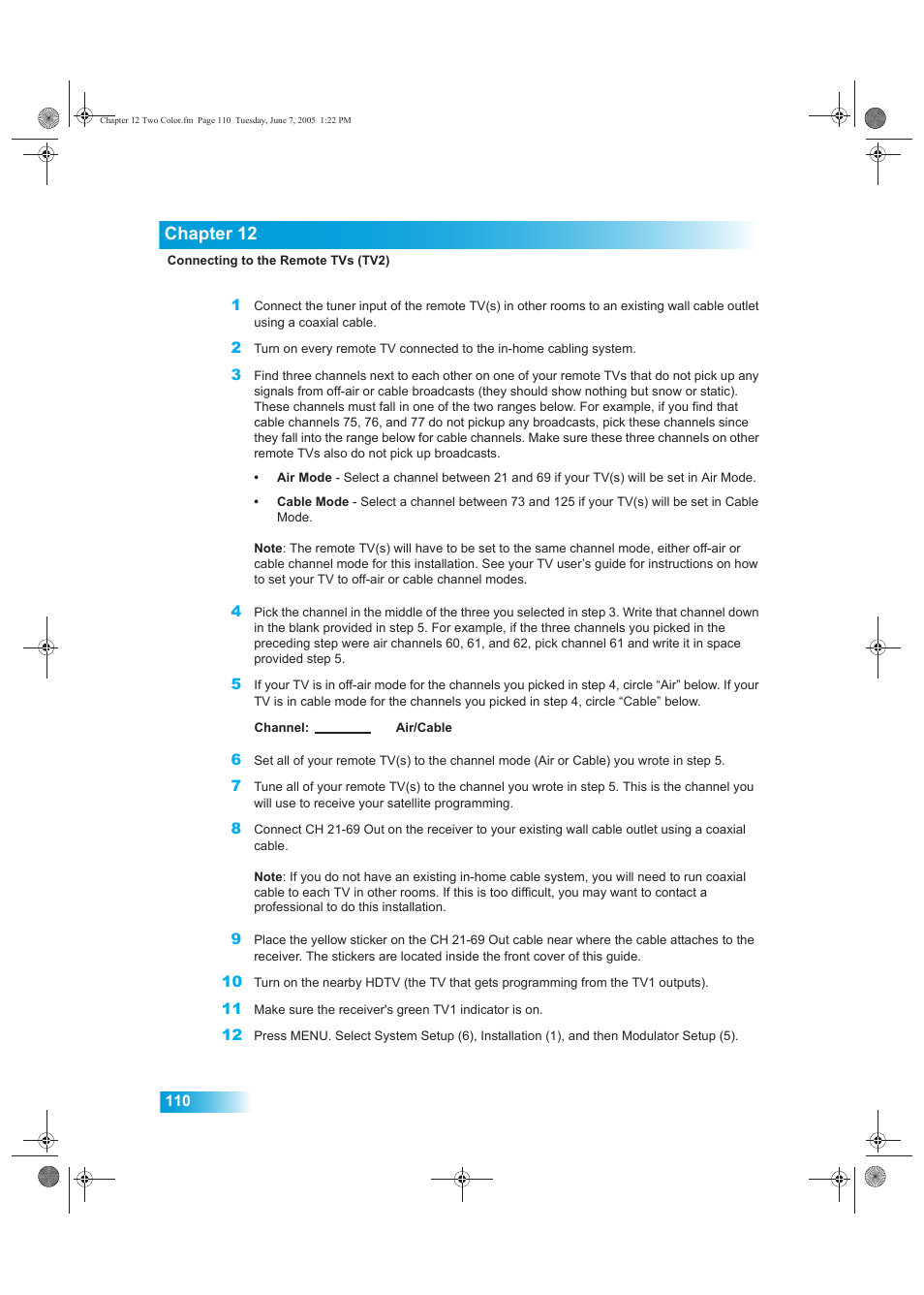 Chapter 12 | Dish Network 942 User Manual | Page 117 / 162