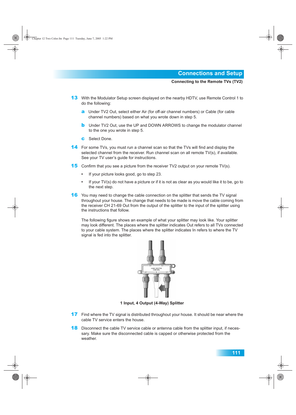 Connections and setup | Dish Network 942 User Manual | Page 118 / 162