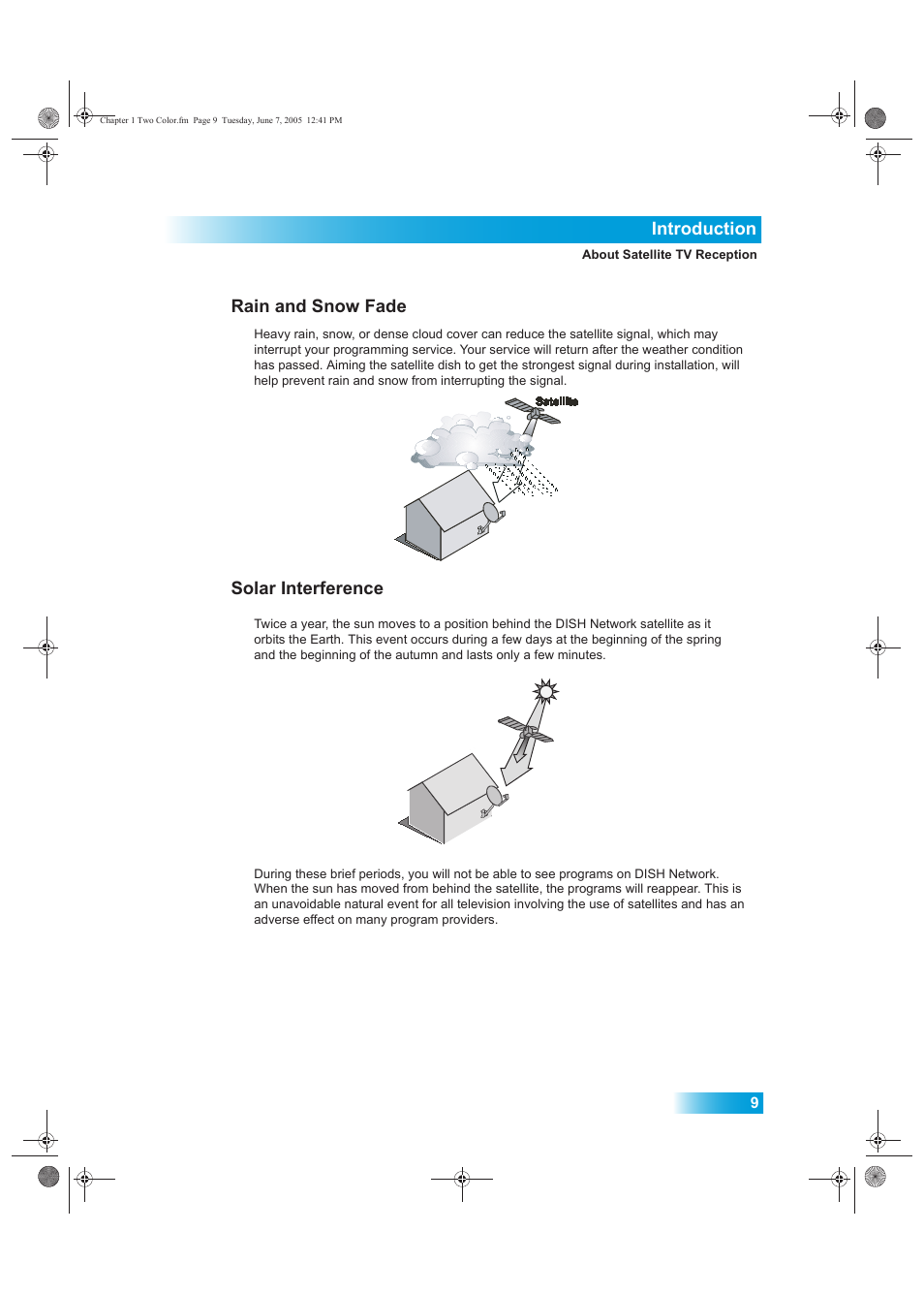 Introduction, Rain and snow fade, Solar interference | Dish Network 942 User Manual | Page 16 / 162