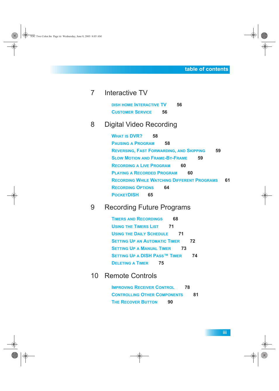 Dish Network 942 User Manual | Page 4 / 162