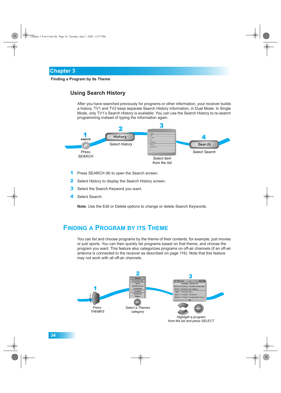 Inding, Rogram, Heme | Dish Network 942 User Manual | Page 41 / 162