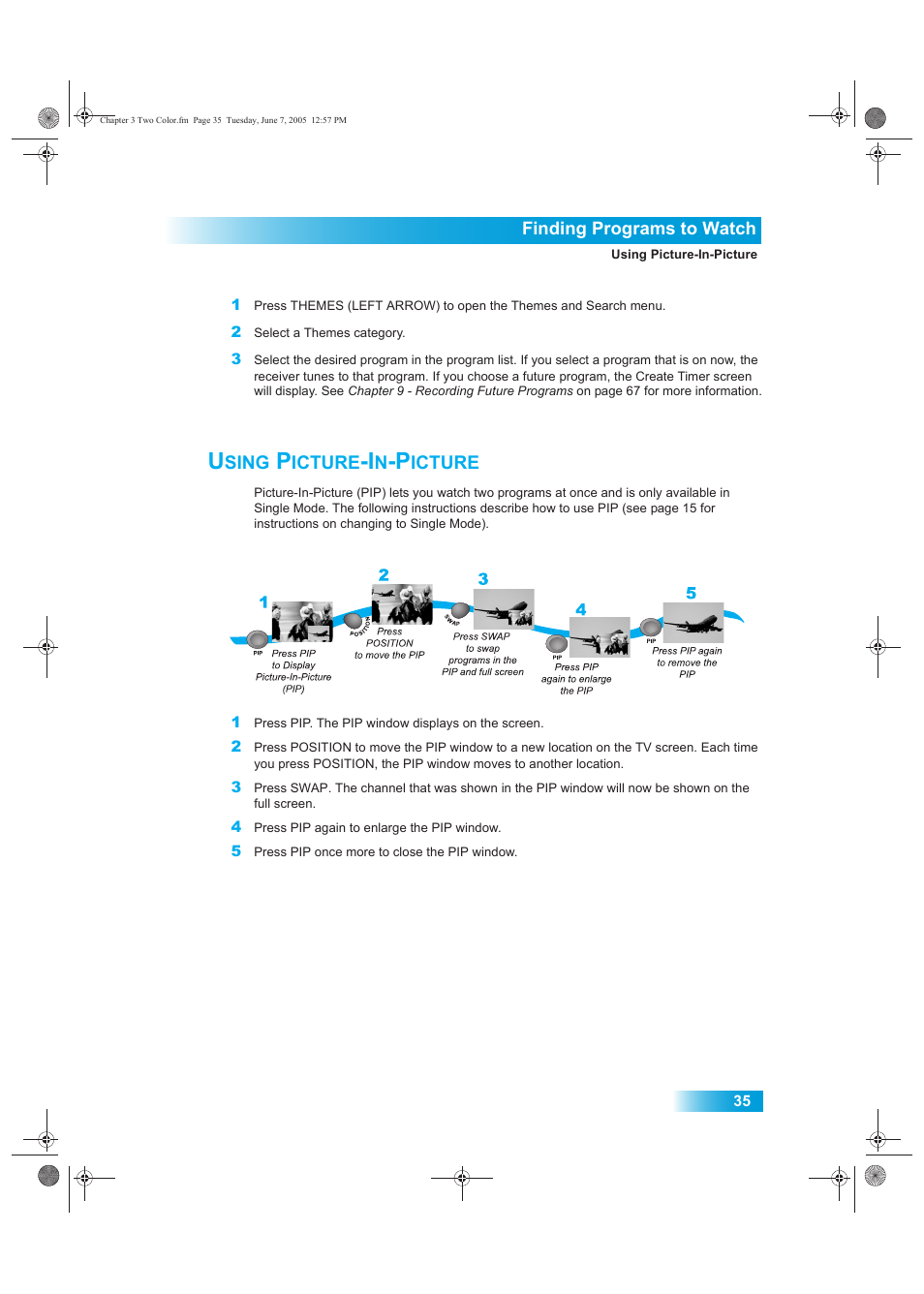 Sing, Icture | Dish Network 942 User Manual | Page 42 / 162
