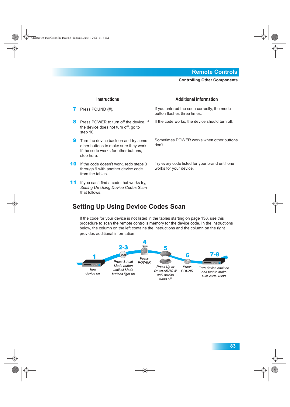 Setting up using device codes scan, Remote controls | Dish Network 942 User Manual | Page 90 / 162