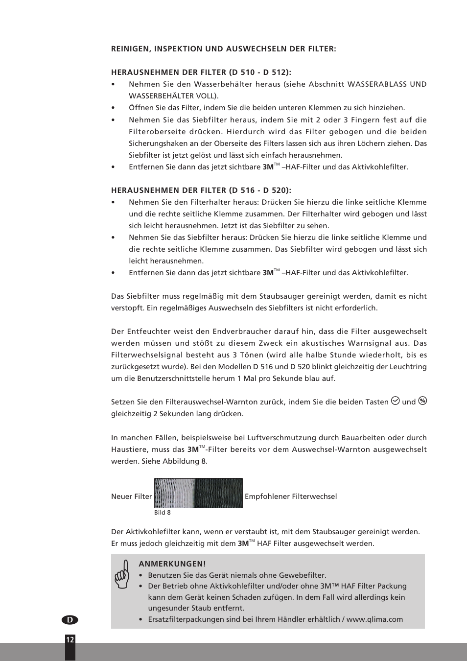 Qlima D512 User Manual | Page 12 / 248