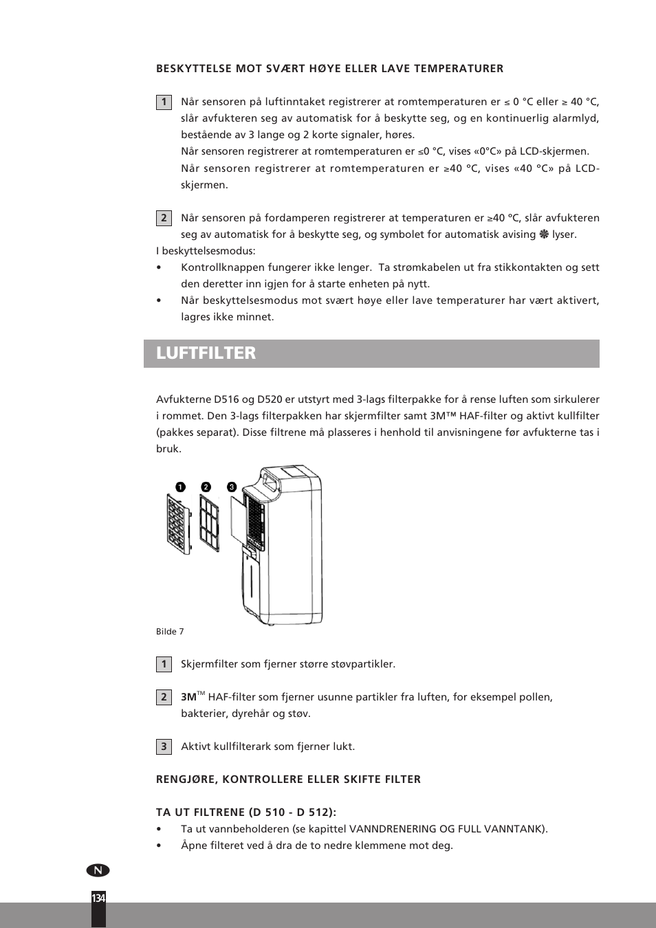 Luftfilter | Qlima D512 User Manual | Page 134 / 248