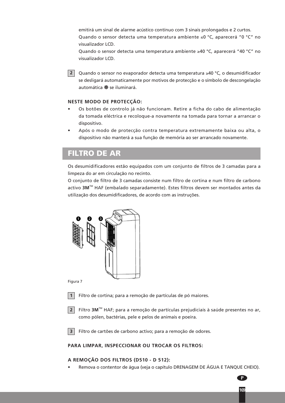 Filtro de ar | Qlima D512 User Manual | Page 169 / 248