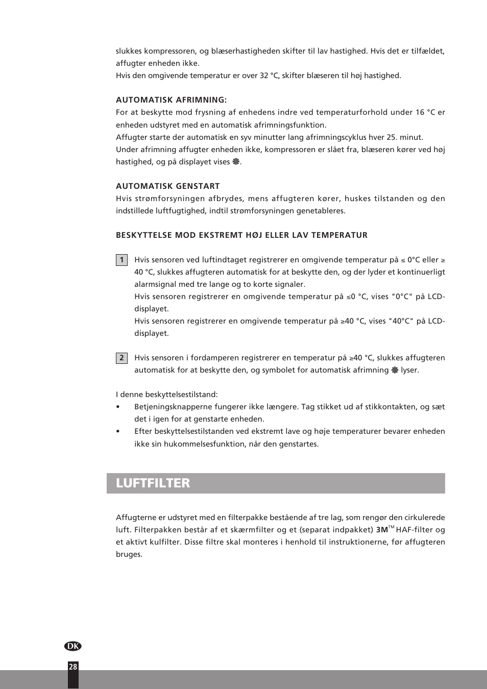 Luftfilter | Qlima D512 User Manual | Page 28 / 248
