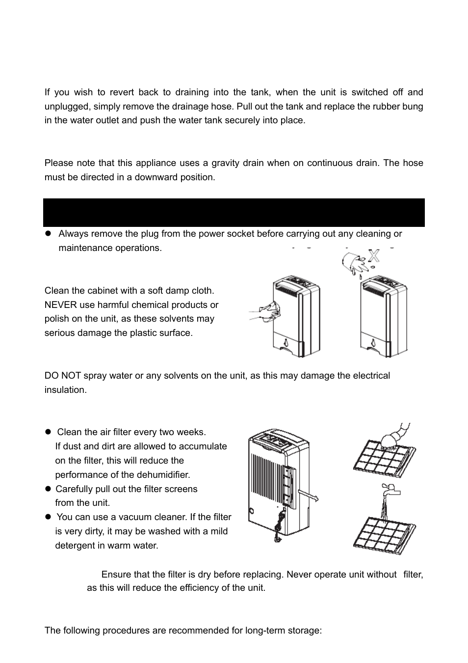 Maintenance | Qlima DD108 User Manual | Page 5 / 6