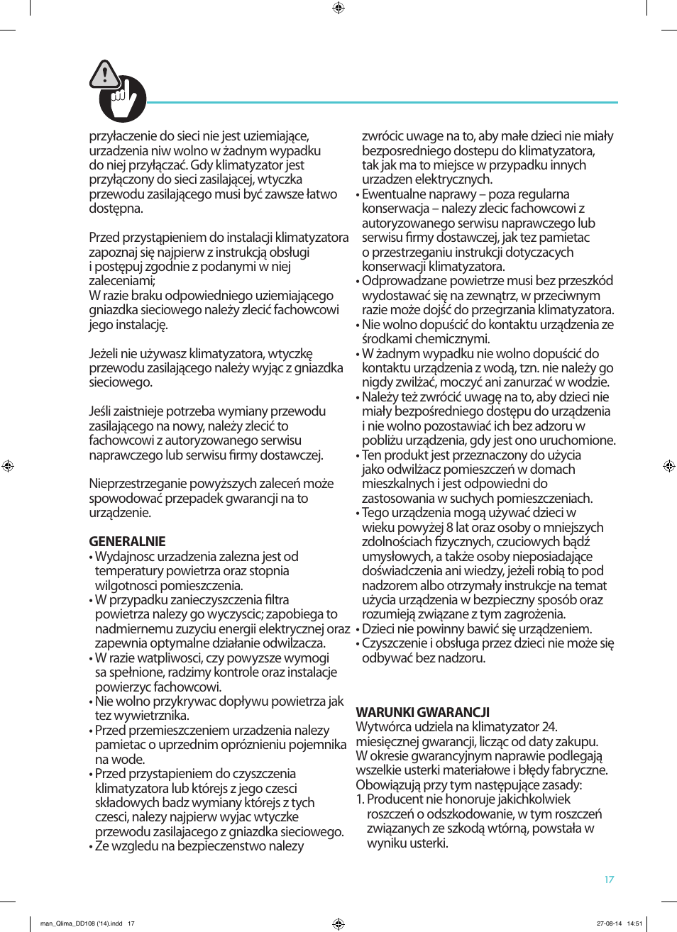 Qlima DD108 User Manual | Page 17 / 36