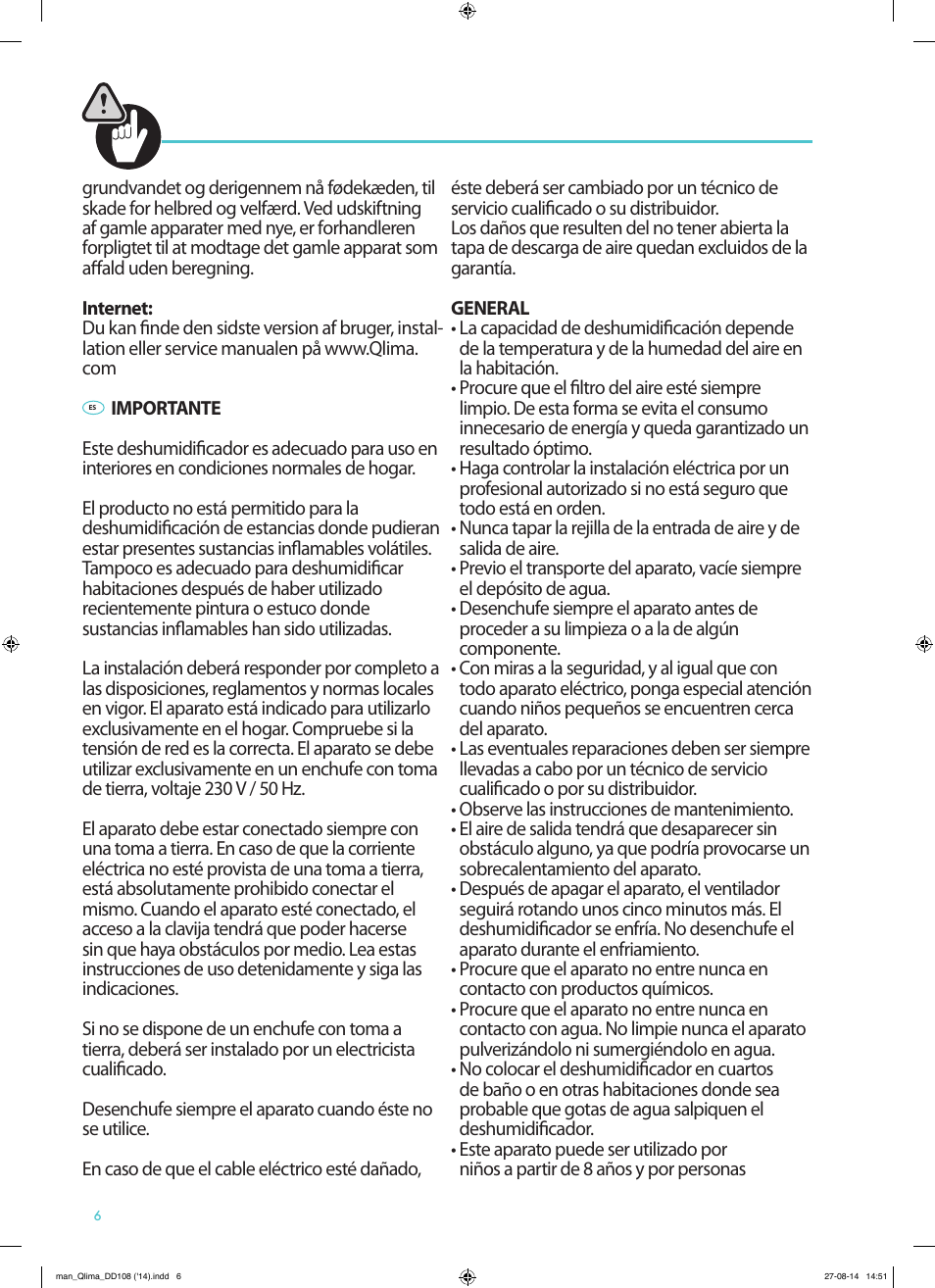 Qlima DD108 User Manual | Page 6 / 36