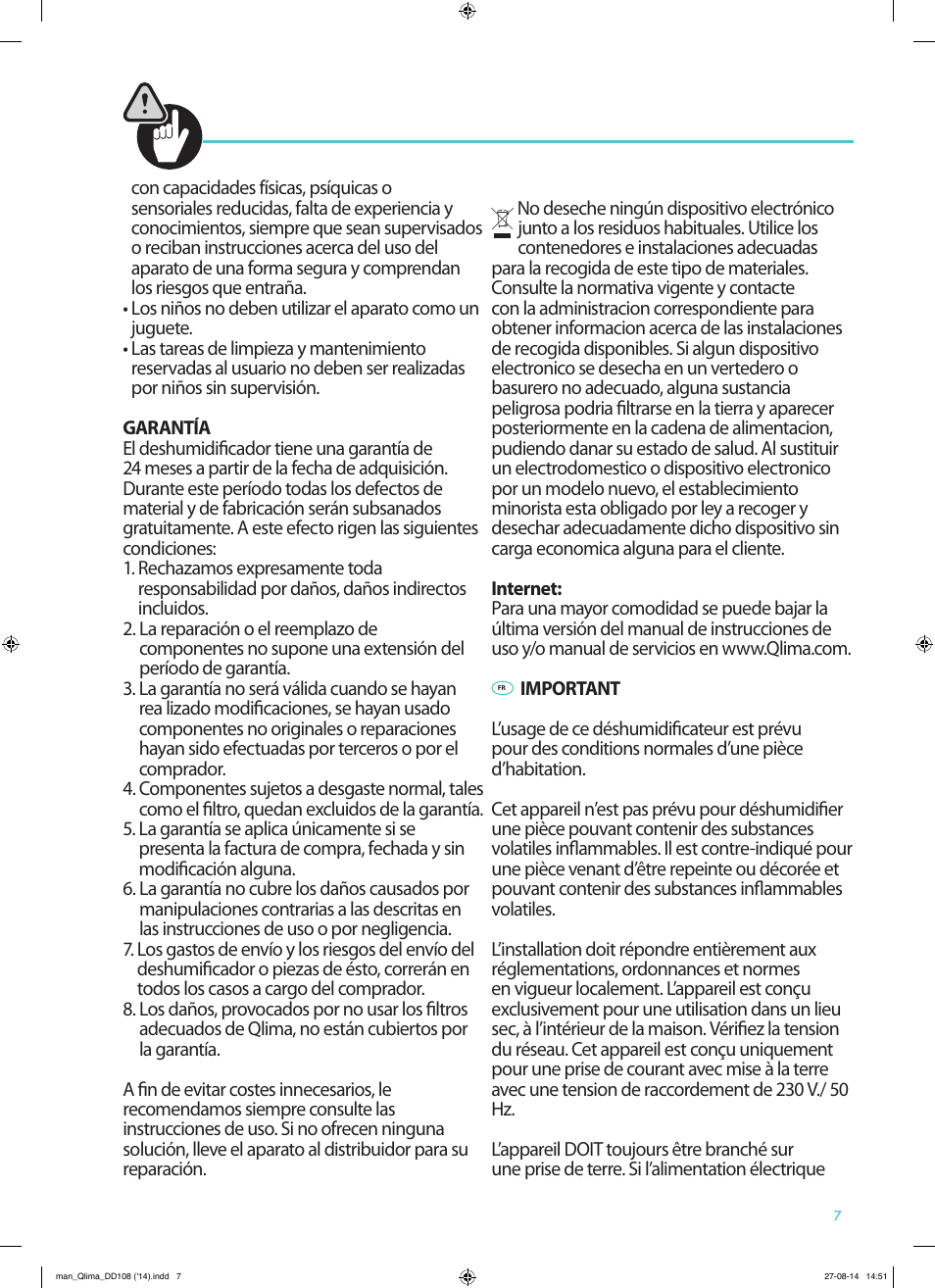 Qlima DD108 User Manual | Page 7 / 36