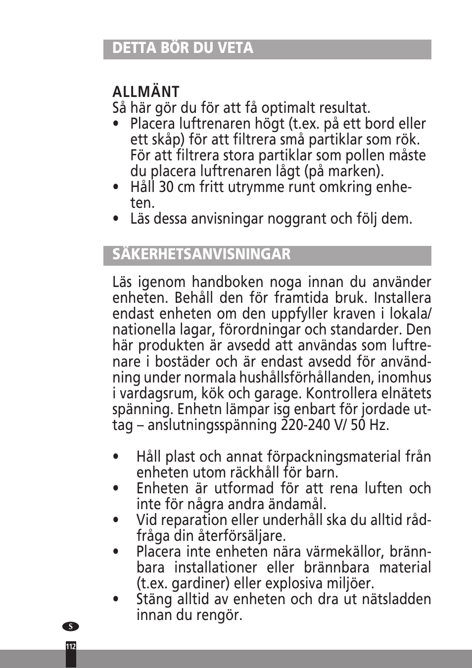 Qlima A25 User Manual | Page 112 / 136