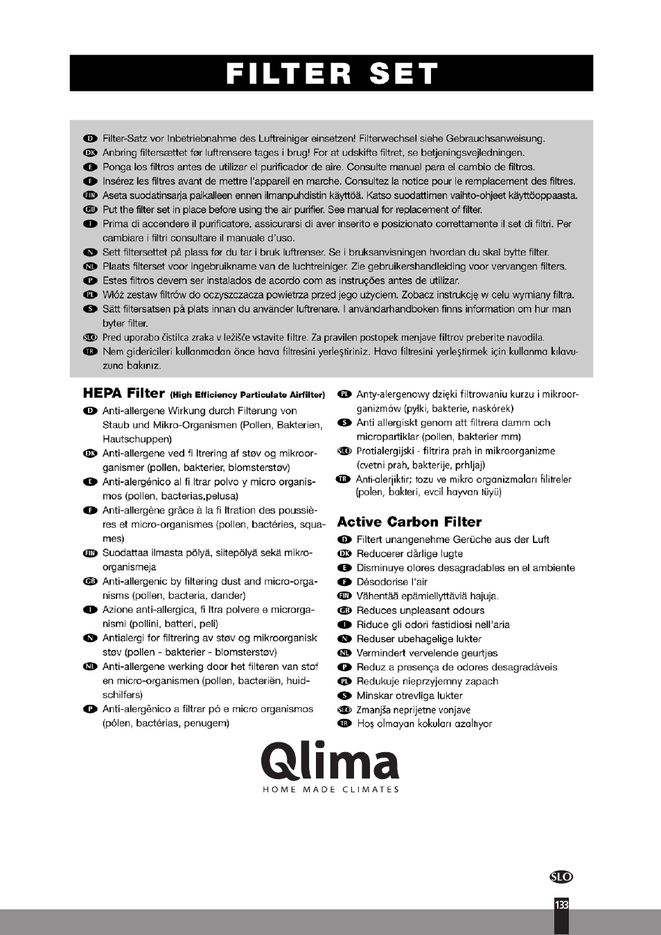 Qlima A25 User Manual | Page 133 / 136