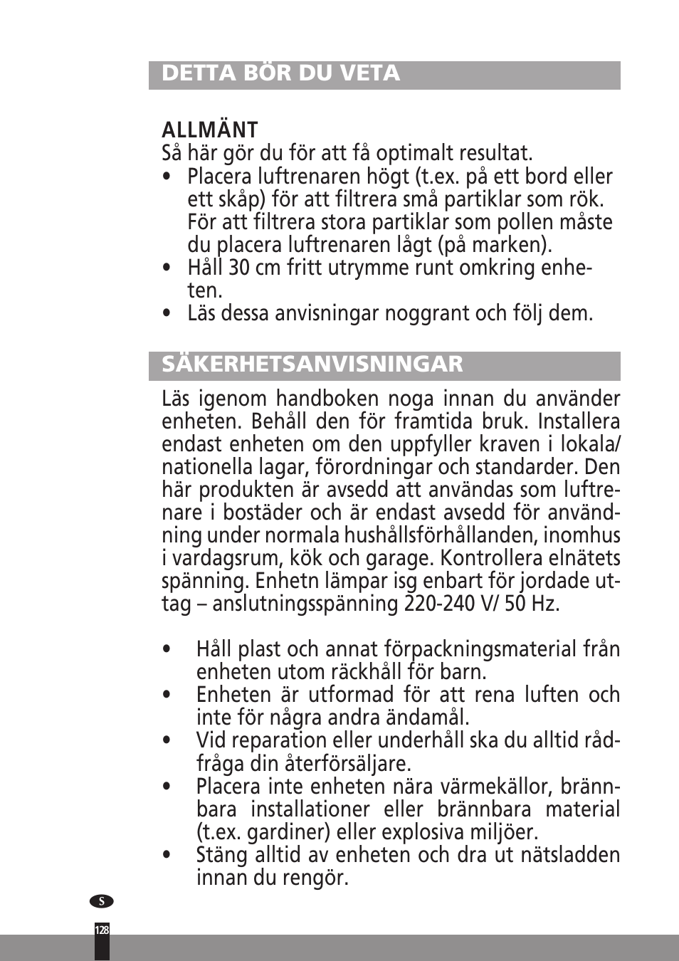 Qlima A45 User Manual | Page 128 / 152